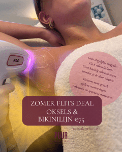 Zomers flits deal laserontharing Oksels & Bikinilijn bij PUUR Huidinstituut