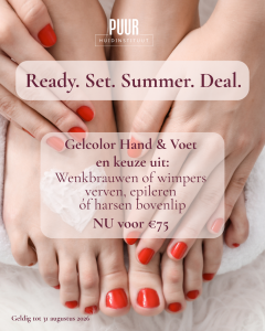 Ready. Set. Summer. Deal - PUUR Huidinstituut OPI Gelcolor zomer actie