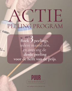 Actie Peeling bij PUUR Huidinstituut huidtherapie en huidspecialisten