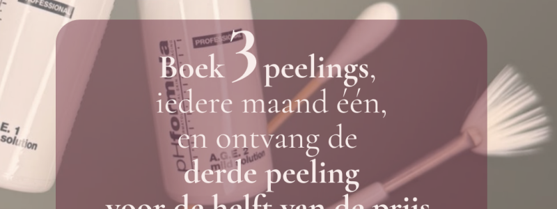 Actie Peeling bij PUUR Huidinstituut huidtherapie en huidspecialisten